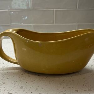 Yellow Gold Ceramic Gravy Boat